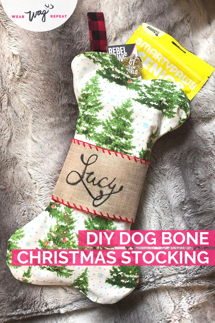DIY Dog Bone Christmas Stocking