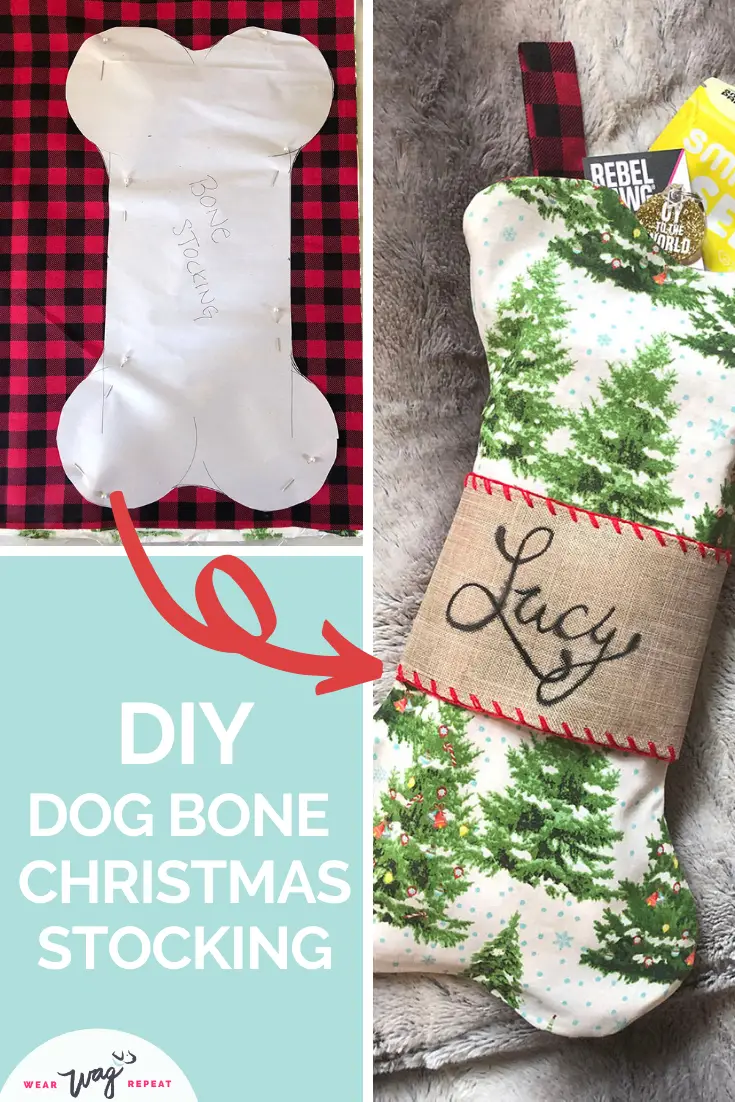 DIY Dog Bone Christmas Stocking
